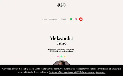 aleksandrajuno.com snapshot