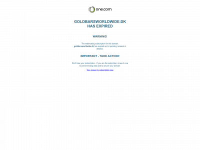 goldbarsworldwide.dk snapshot