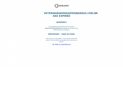 veterinariaemquatrobarras.com.br snapshot