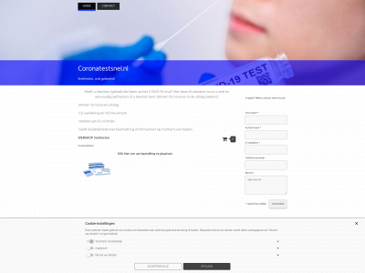 coronatestsnel.nl snapshot