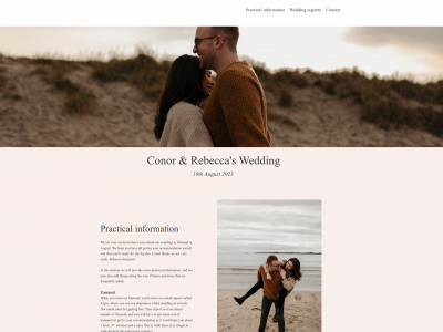 conorandrebeccaswedding.com snapshot