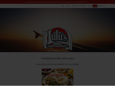 lulusrestaurant.com snapshot