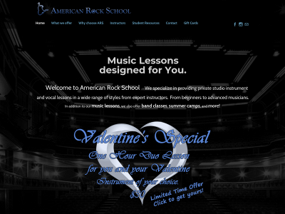 www.americanrockschool.com snapshot