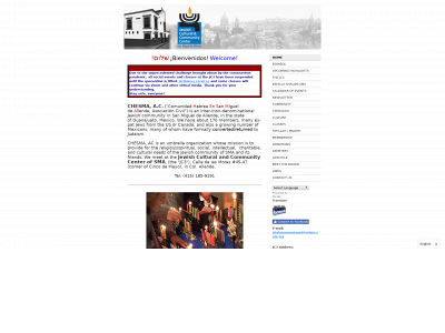 shalomsanmiguel.org snapshot