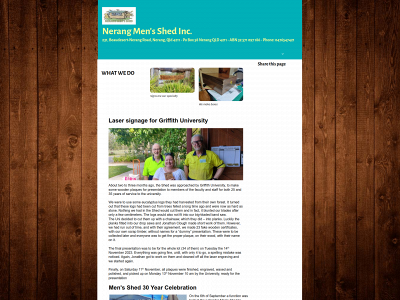 nerangmensshed.com snapshot