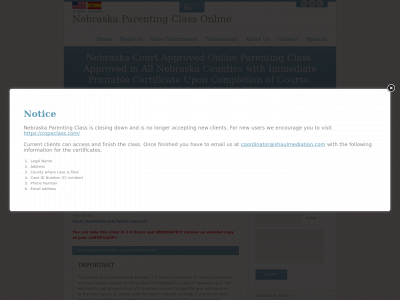 nebraskaparentingclass.com snapshot