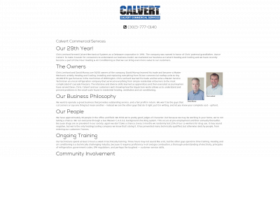 calvertcomfort.com snapshot
