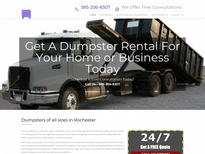 dumpsterrentalrochesterservice.com snapshot