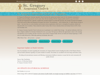 pasadenaarmenianchurch.com snapshot