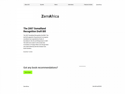 zemafrica.com snapshot