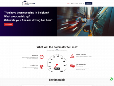 speedingcalculator.be snapshot