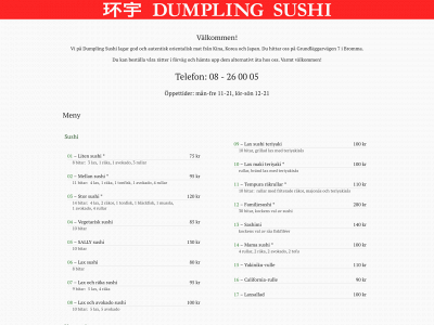 dumplingsushi.se snapshot