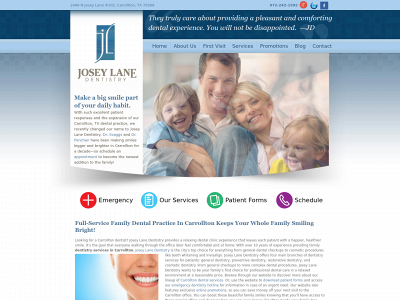joseylanedentistry.com snapshot
