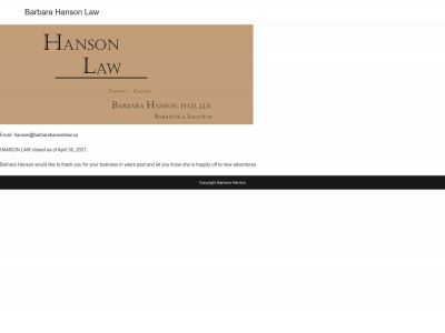barbarahansonlaw.ca snapshot