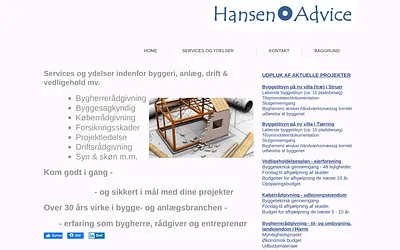 hansenadvice.dk snapshot
