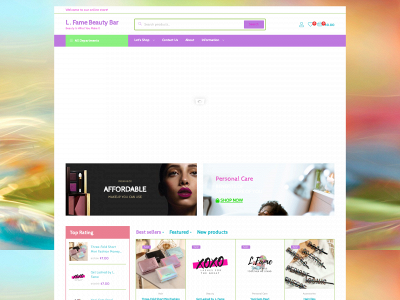 lfamebeautybar.com snapshot