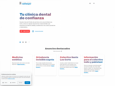 clinicadentalvallespir.com snapshot
