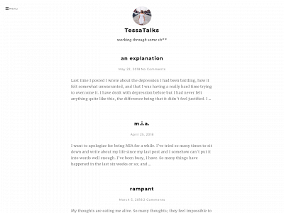 tessatalks.blog snapshot