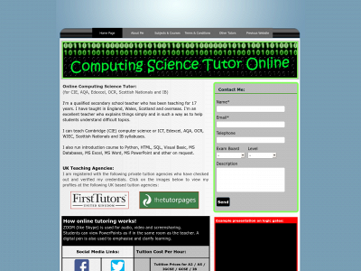 computingsciencetutor.online snapshot