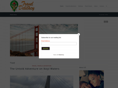 travelanddelicacy.com snapshot