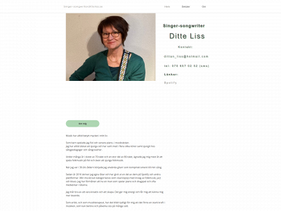 singer-songwriterditteliss.se snapshot