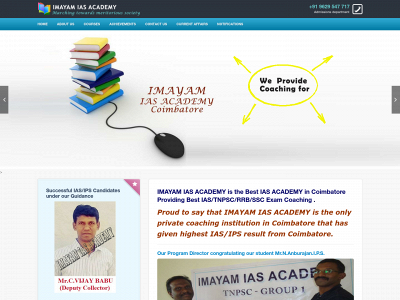imayamiasacademy.in snapshot