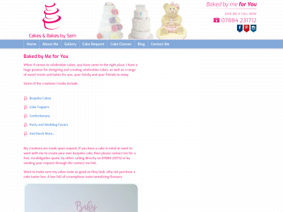 cakesandbakesbysam.co.uk snapshot