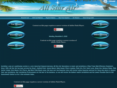 allstarhvac.com snapshot