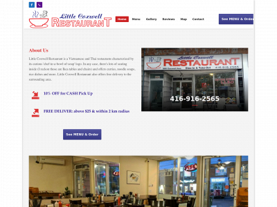 littlecoxwellrestaurant.com snapshot