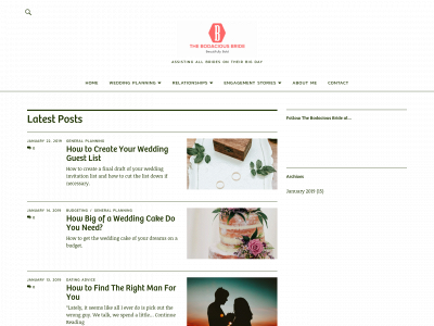 thebodaciousbride.com snapshot