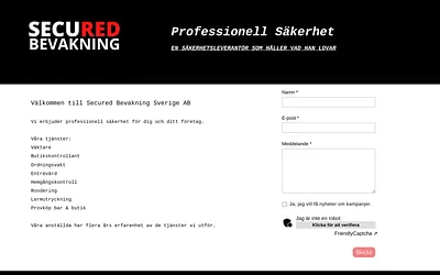 securedbevakning.se snapshot
