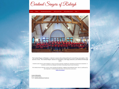 cardinalsingers.com snapshot