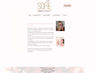 sofie-schoonheidsinstituut.be snapshot
