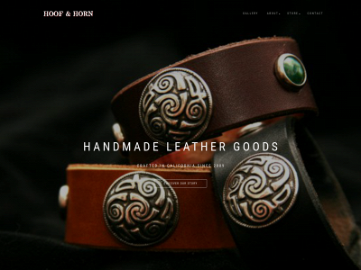 hoofandhornleather.com snapshot