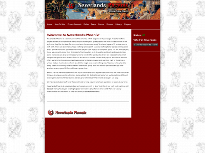 neverlandsphoenix.org snapshot