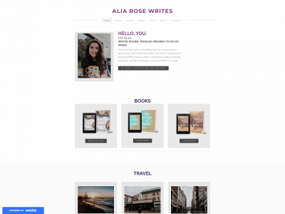 www.aliarosewrites.com snapshot