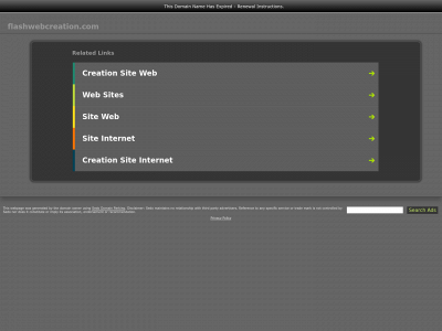 flashwebcreation.com snapshot