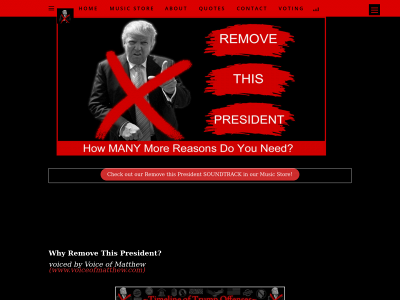 removethispresident.com snapshot