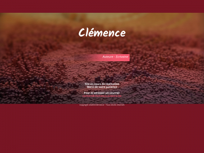clemence-auteure.be snapshot
