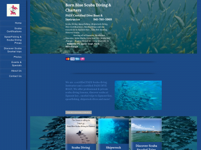www.bornbluediving.com snapshot