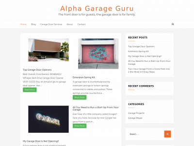 alphagarageguru.com snapshot