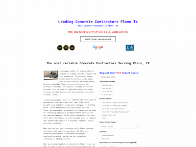 www.concretecontractorsplanotx.com snapshot