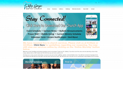 keylargobaptistchurch.com snapshot