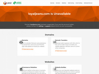loyaljeans.com snapshot