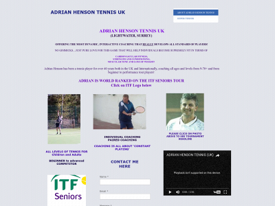 adrianhensontennis.co.uk snapshot