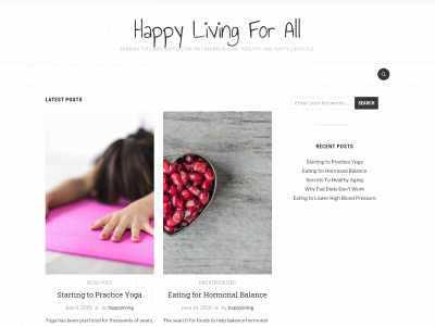 happylivingforall.com snapshot