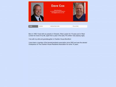 davecox.co.uk snapshot
