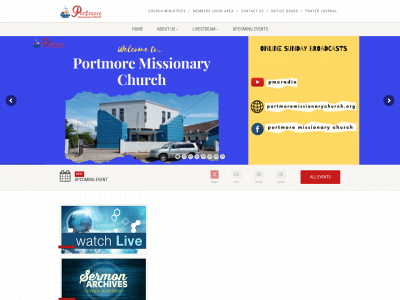 portmoremissionarychurch.org snapshot