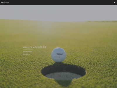 sub80golf.com snapshot