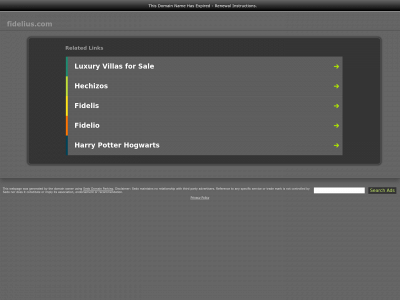 fidelius.com snapshot